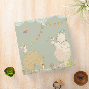 Joyful spring bears binder