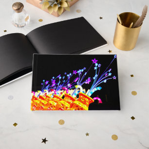 Joyful Starry Bursts Guest Book