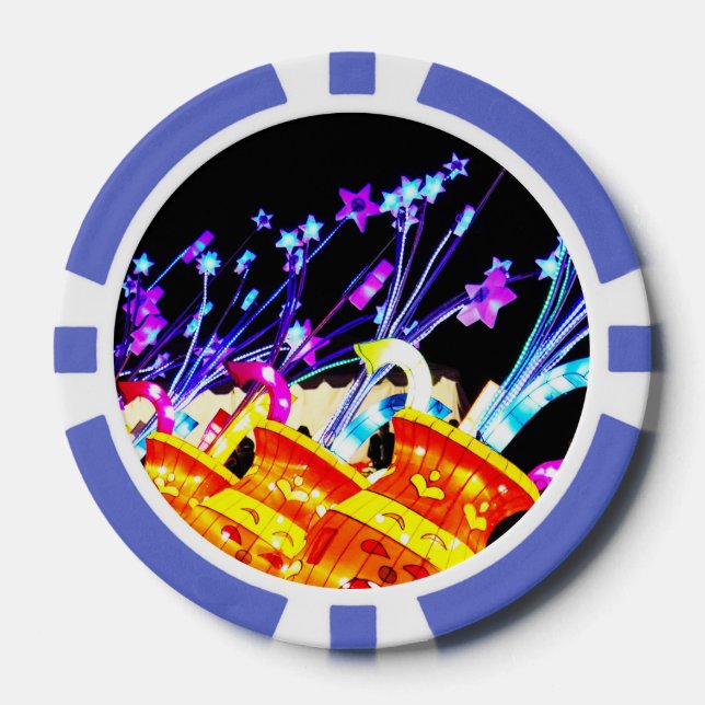 Joyful Starry Bursts  Poker Chips (Front)