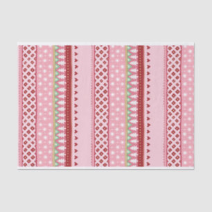 Joyful Stripe Pink Christmas Tissue Paper