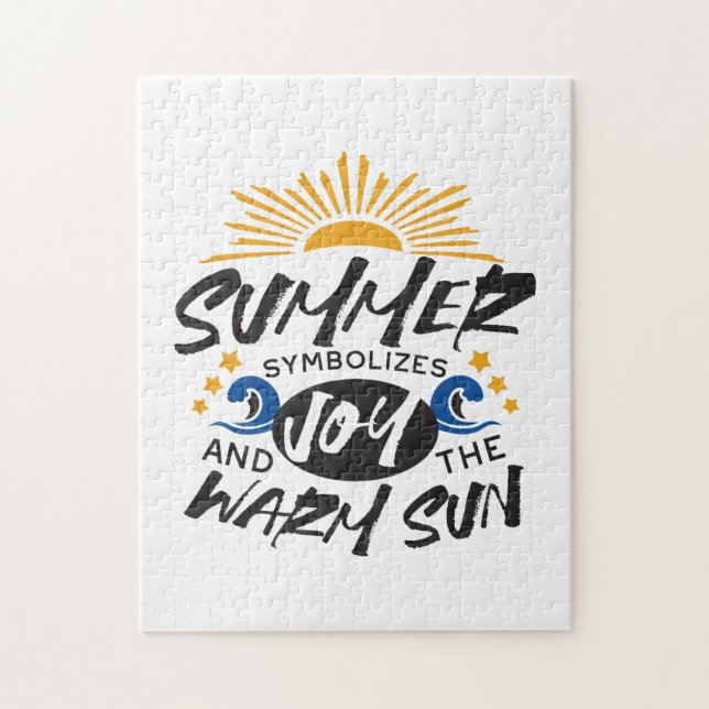 Joyful Summer Bliss - Warm Sun Quote Jigsaw Puzzle (Vertical)