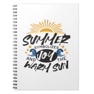 Joyful Summer Bliss - Warm Sun Quote Notebook