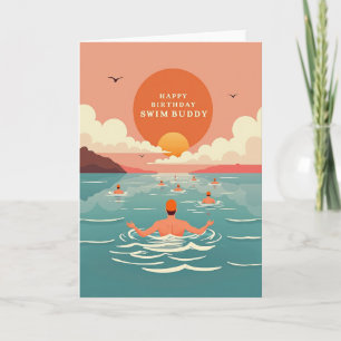 Joyful Swimmers Birthday Card
