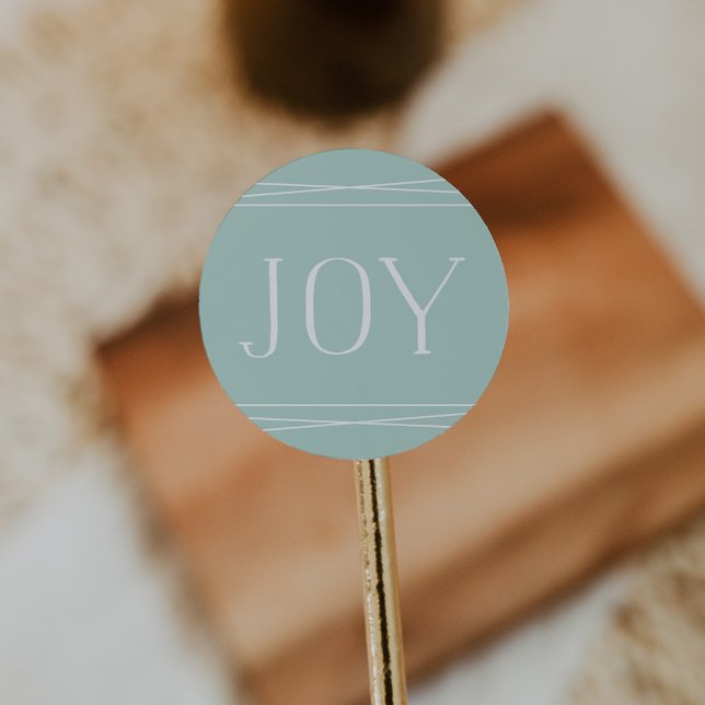 Joyful Symmetry Holiday Classic Round Sticker (Creator Uploaded)