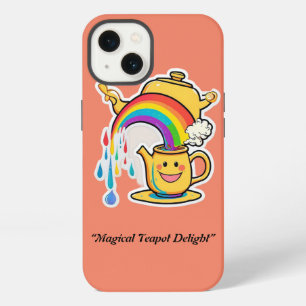 “Joyful Teapot Rainbow Delight” iPhone 13 Case