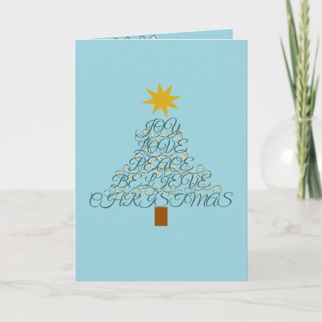 "Joyful Tidings" Folded Christmas Greeting Card (Front)
