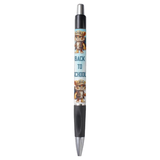Joyful Tiger Cub with Backpack and juice Pen (Front Vertical)