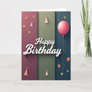 Joyful Triptych Birthday Card
