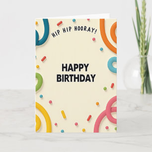 Joyful Tubular Birthday Card