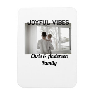 Joyful Vibes father son family Christmas holiday p Magnet