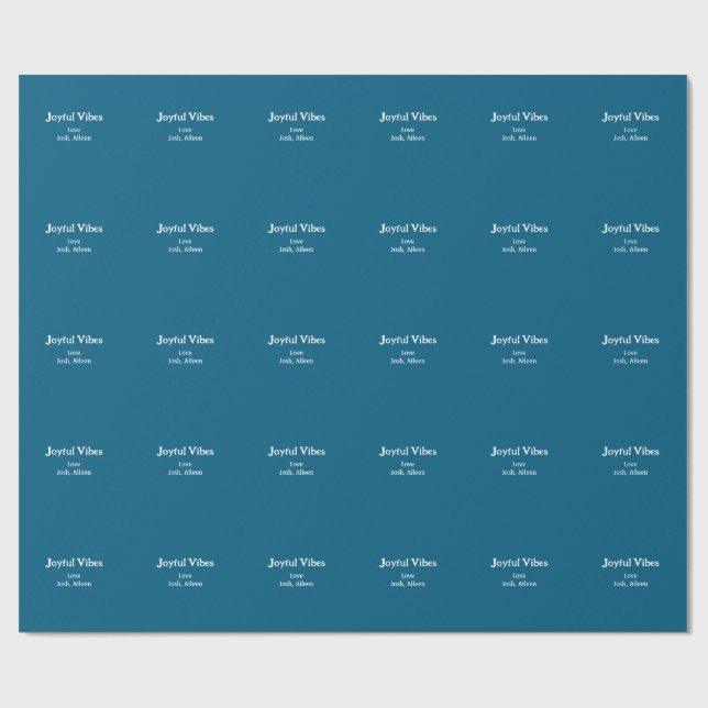 Joyful Vibes green Christmas holidays love family Wrapping Paper (Flat)