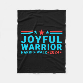 Joyful Warrior Kamala Harris Tim Walz Waltz 2024  Fleece Blanket