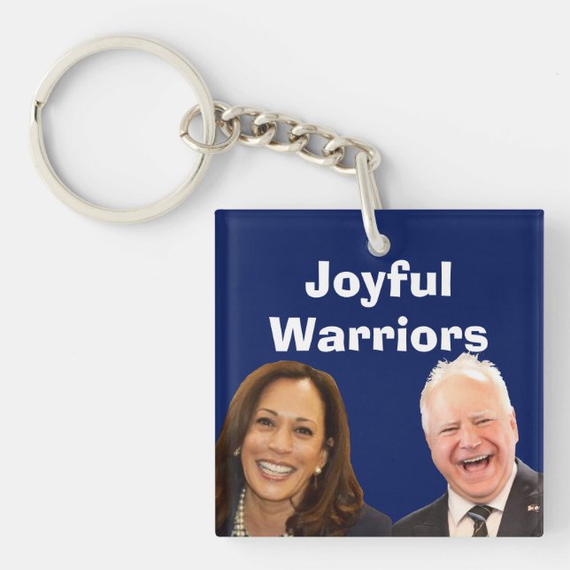 Joyful Warriors Harris and Walz Keychain (Front)