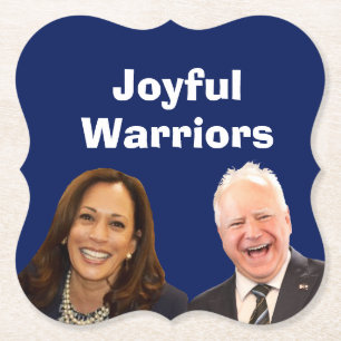 Joyful Warriors Harris and Walz Paper Coaster