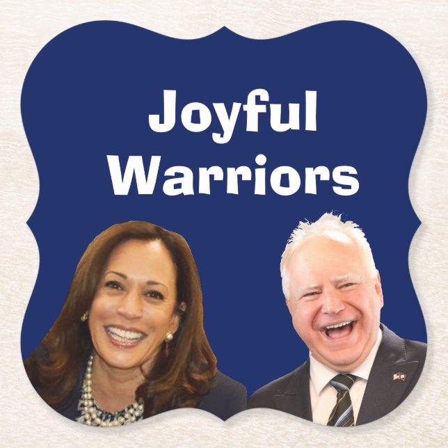Joyful Warriors Harris and Walz Paper Coaster (Front)