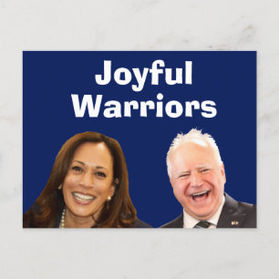 Joyful Warriors Harris and Walz Postcard