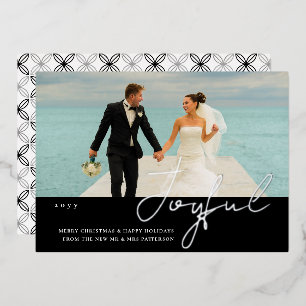 Joyful Wedding Mr & Mrs First Christmas Photo