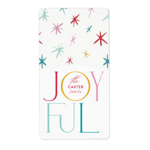JOYFUL whimsical star modern colourful personalize