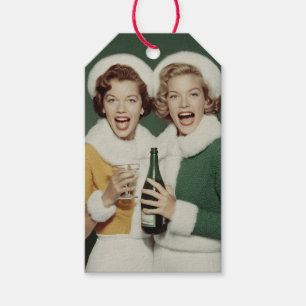 Joyful Winter Champagne Celebration Gift Tags