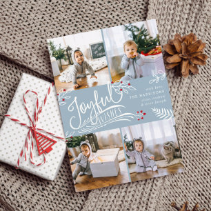 Joyful Wish Christmas Photo Collage Card