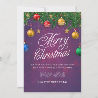 Joyful Wishes: A Festive Christmas Greeting Holiday Card
