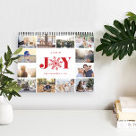 Joyful Year | 2019 Photo Calendar<br><div class="desc">Share a favourite memory on each page of this 2019 photo calendar. Cover features a thumbnail version of each photo with "a year of joy" in the centre in festive red lettering. A red snowflake takes the place of the "O" for extra holiday cheer. Personalize the cover with your name(s)...</div>