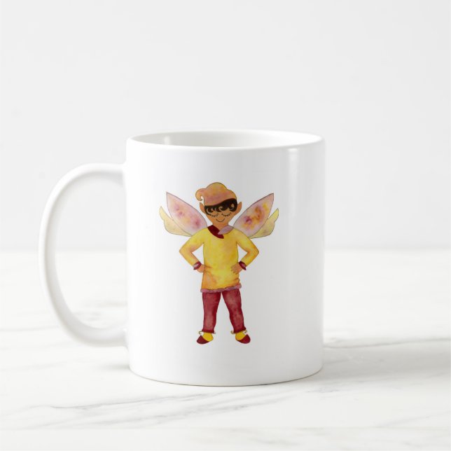 Joyful Yellow Elf Mug (Left)
