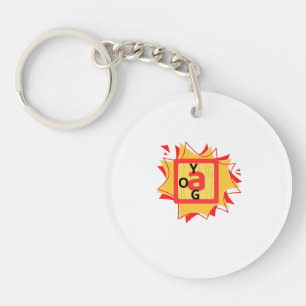 Joyful Yoga Colors Reflect Calm and Energy Keychain