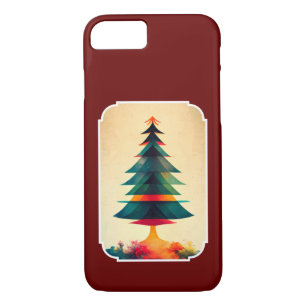 Joyfull Christmas Tree Geometric Artsy Design Case-Mate iPhone Case