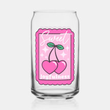 Joyosité douce Coeur en forme de cerises Timbre