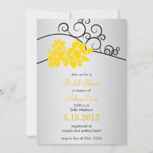 Joyous Blooms - Floral Bridal shower customized Invitation