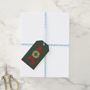 Joyous Christmas Wreath  Gift Tags