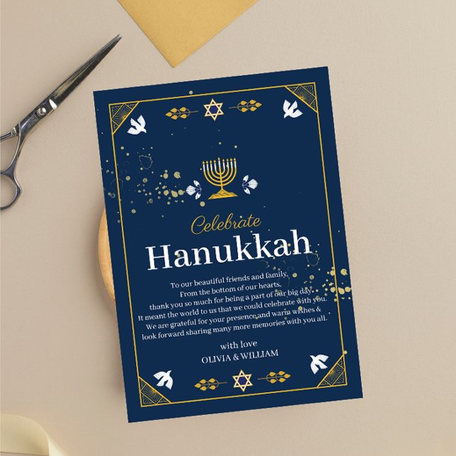  Joyous Hanukkah Celebration!" Thank You Card (Creator Uploaded)