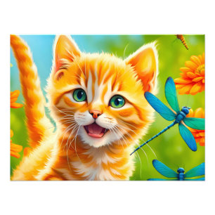 Joyous Kitten Photo Print