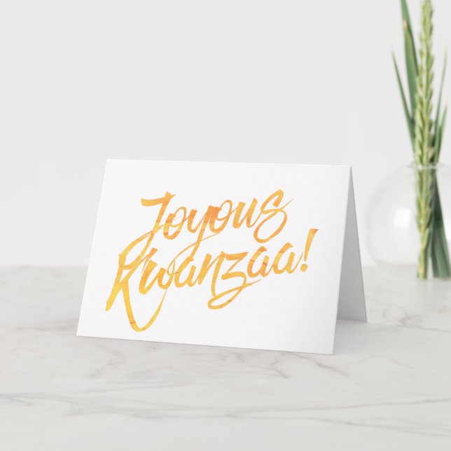 Joyous Kwanzaa Holiday Card (Front)
