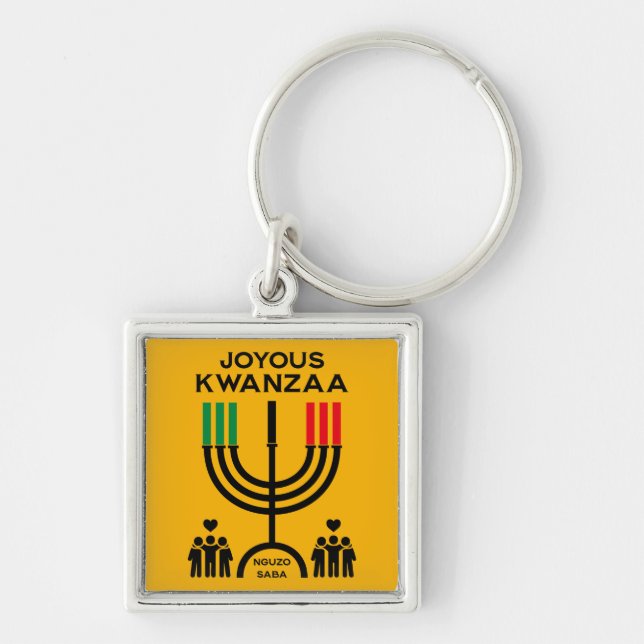 Joyous Kwanzaa Keychain (Front)