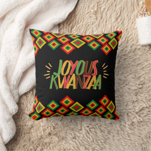 Joyous KWANZAA Throw Pillow
