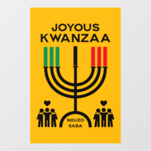 Joyous Kwanzaa Window Cling