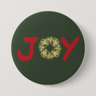 Joyous Light Hearted Wreath Christmas Pin