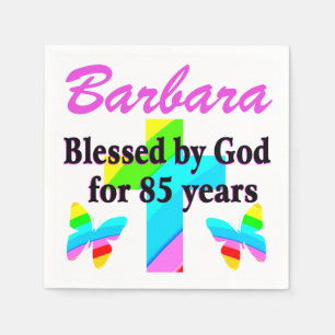 JOYOUS PERSONALIZED 85TH BIRTHDAY NAPKINS