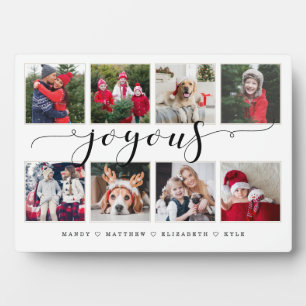 Joyous Script Family Photo Keepsake Collage Plaque
