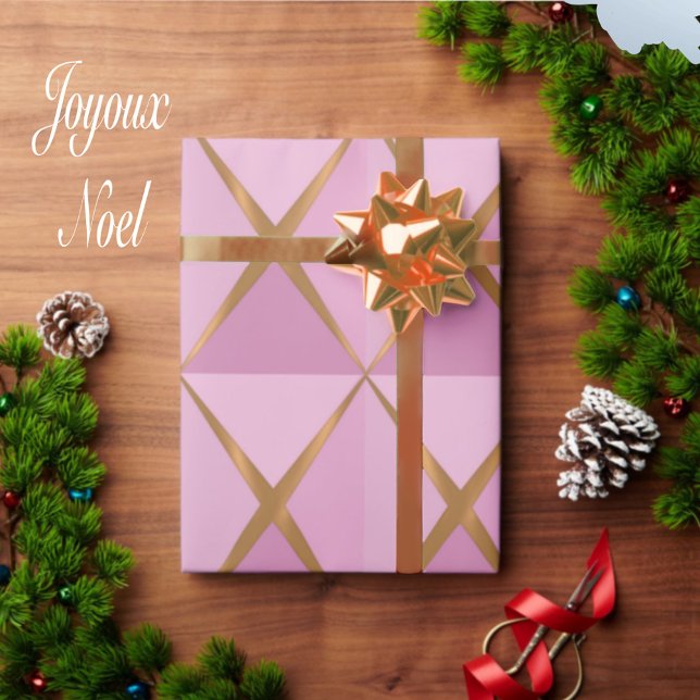 Joyoux Noel Pink Wrapping Paper (Creator Uploaded)