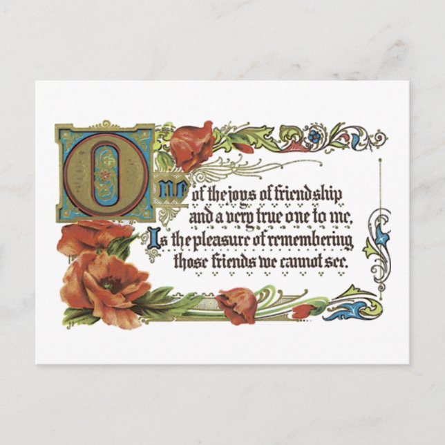 Joys of Friendship Postcard (Front)