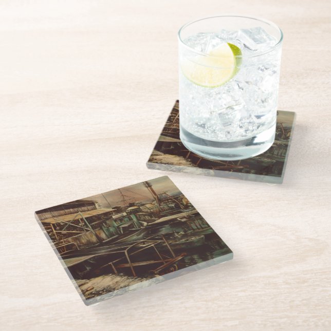 Joys of Jaffe Glass Coaster (Angled)