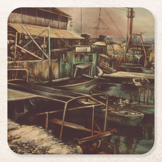 Joys of Jaffe Square Paper Coaster (Front)