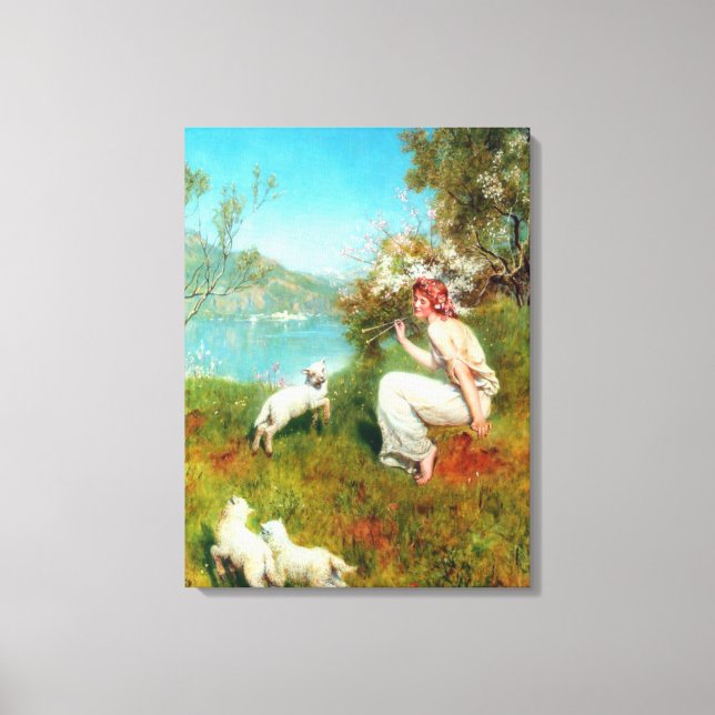 Joys of Spring (by John Collier) Canvas Print (Front)
