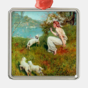 Joys of Spring (by John Collier) Metal Ornament