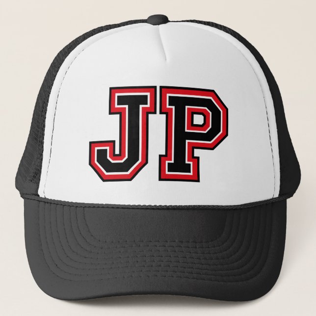 'JP' Monogram Trucker Hat (Front)