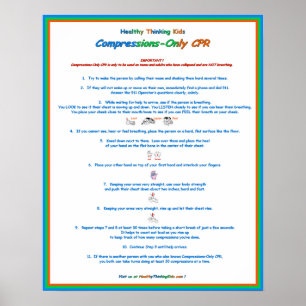 Jr. Heart Squad Compressions-Only CPR Poster Lg