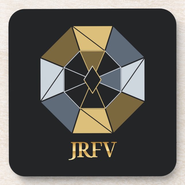 JRFV Cut Diamond Set of 6 Coaster (Front)